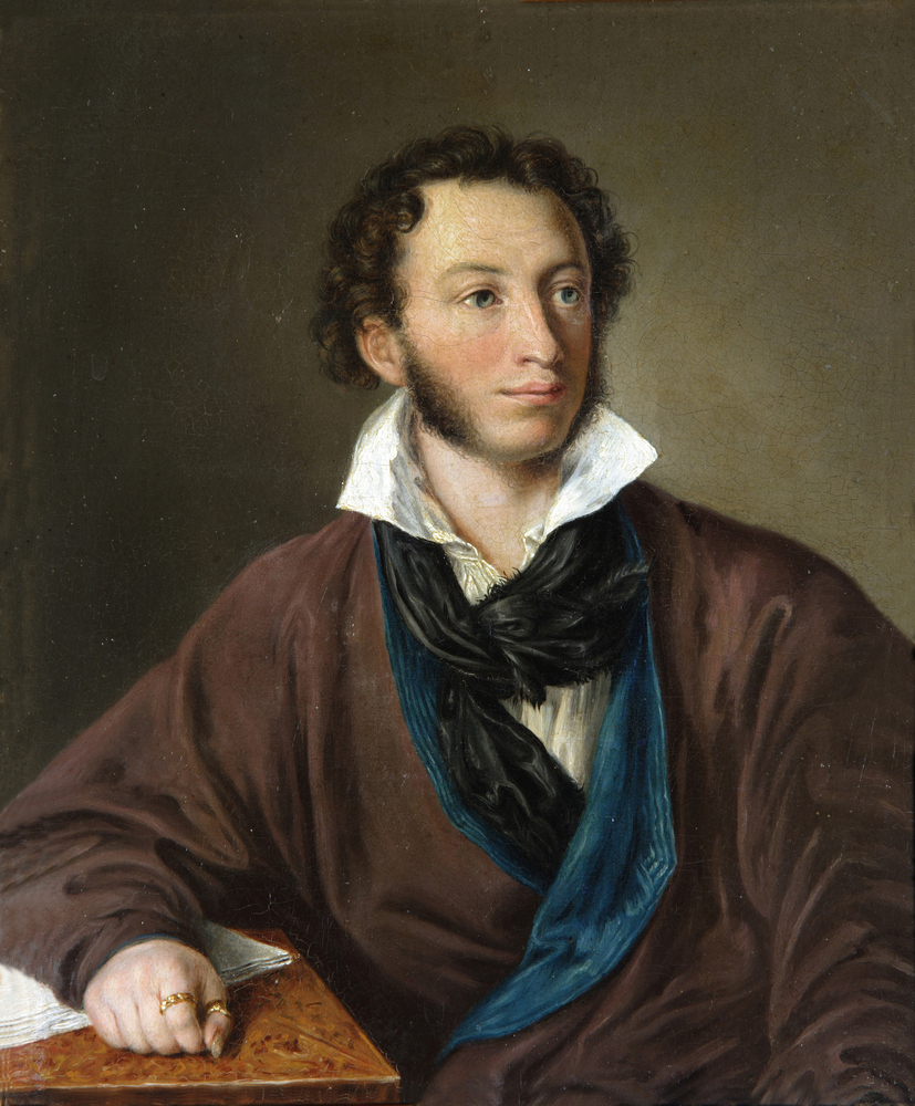 Елагина А.П. (1789-1877). Портрет А.С. Пушкина. ("Елагинская копия"). 1828г.; Полотно на картоне, масло. Елагина А.П. (1789-1877). Портрет А.С. Пушкина. ("Елагинская копия"). 1828г.; Полотно на картоне, масло.