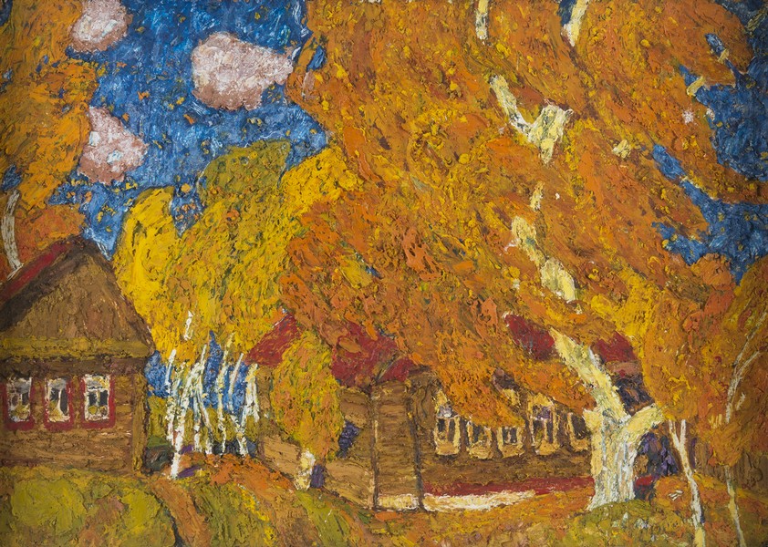 Владимир Юкин. Буйный ветер. 1975. Холст, масло. Государственный музейно-выставочный центр лРОСИЗО¬