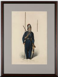 Гравюра в раме. А. Фреши «Донской казак А.Г. Землянухин». 1813 г. Бумага, печать, акварель. Гравюра в раме. А. Фреши «Донской казак А.Г. Землянухин». 1813 г. Бумага, печать, акварель.