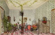 А.И. Тихобразов. Интерьер с курильщиком. 1846. Бумага, акварель, гуашь, карандаш А.И. Тихобразов. Интерьер с курильщиком. 1846. Бумага, акварель, гуашь, карандаш