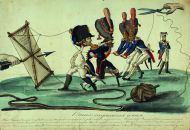 И. Теребенев. Наполеон спускает змея. Карикатура. 1813-1814 гг. И. Теребенев. Наполеон спускает змея. Карикатура. 1813-1814 гг.