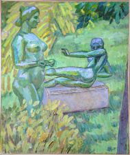 В. Куцевич. Статуи в саду. 2017. Холст,масло В. Куцевич. Статуи в саду. 2017. Холст,масло