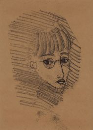 Автопортрет в возрасте пятнадцати лет. 1968. Бумага, монотипия Автопортрет в возрасте пятнадцати лет. 1968. Бумага, монотипия