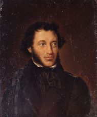 Брюллов (?) К.П. (1799-1852). Портрет А.С. Пушкина (?) Картон (прессованный), масло Брюллов (?) К.П. (1799-1852). Портрет А.С. Пушкина (?) Картон (прессованный), масло