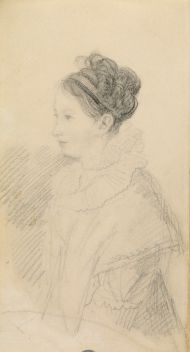Портрет Екатерины Павловны Бакуниной (1795-1869). 1811-1813. О. А. Кипренский. Бумага, карандаш итальянский Портрет Екатерины Павловны Бакуниной (1795-1869). 1811-1813. О. А. Кипренский. Бумага, карандаш итальянский