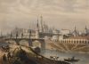 Общий вид Кремля. Л.П.А. Бишебуа. Сер. 1840-х – 1850-е. Лист из альбома «Виды Москвы». Дациаро. Литография, акварель, белила, лак.